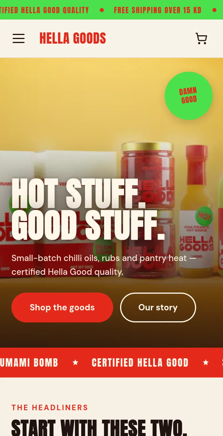 Hella Goods قالب